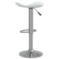 vidaXL Taburete de cocina de acero cromado y cuero artificial blanco vidaXL Taburete de cocina de acero cromado y cuero artificial blanco