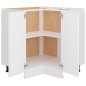vidaXL Armario inferior de esquina madera blanco 75,5x75,5x81,5 cm