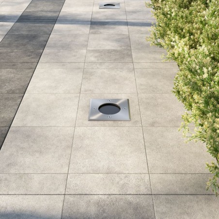 vidaXL Lámparas de suelo de jardín cuadradas 3 unidades