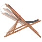 vidaXL Silla de playa plegable estructura de madera y tela gris vidaXL Silla de playa plegable estructura de madera y tela gris