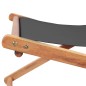 vidaXL Silla de playa plegable estructura de madera y tela gris vidaXL Silla de playa plegable estructura de madera y tela gris