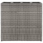 vidaXL Jardinera alta con 4 macetas ratán sintético gris vidaXL Jardinera alta con 4 macetas ratán sintético gris