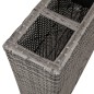 vidaXL Jardinera alta con 4 macetas ratán sintético gris vidaXL Jardinera alta con 4 macetas ratán sintético gris
