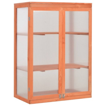 vidaXL Invernadero de madera 75x47x109 cm