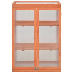 vidaXL Invernadero de madera 75x47x109 cm