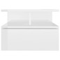 vidaXL Mesita noche flotante 2 uds aglomerado blanco brillo 40x31x27cm