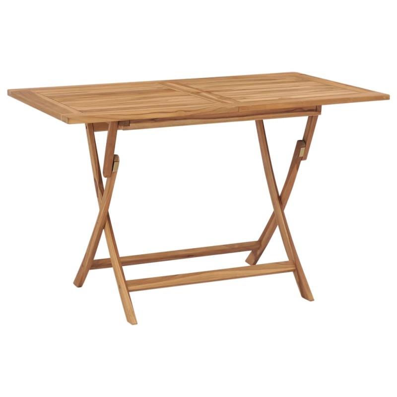 vidaXL Mesa plegable de jardín madera maciza de teca 120x70x75 cm vidaXL Mesa plegable de jardín madera maciza de teca 120x70x75 cm