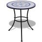 vidaXL Mesa de bistro terraza mosaico azul y blanco 60 cm vidaXL Mesa de bistro terraza mosaico azul y blanco 60 cm
