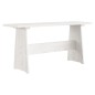 vidaXL Mesa de comedor con banco de madera maciza de pino blanca vidaXL Mesa de comedor con banco de madera maciza de pino blanca