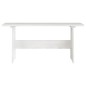 vidaXL Mesa de comedor con banco de madera maciza de pino blanca vidaXL Mesa de comedor con banco de madera maciza de pino blanca
