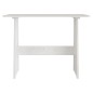 vidaXL Mesa de comedor con banco de madera maciza de pino blanca vidaXL Mesa de comedor con banco de madera maciza de pino blanca