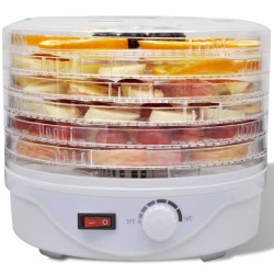 vidaXL Deshidratador de alimentos con 6 bandejas apilables redondo