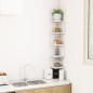 vidaXL Estante de esquina de pared madera contrachapada 20x20x127,5 cm vidaXL Estante de esquina de pared madera contrachapada 20x20x127,5 cm