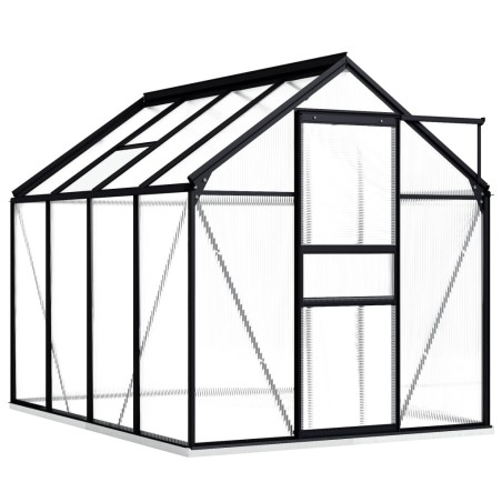 vidaXL Invernadero con marco aluminio gris antracita 4,75 m²	