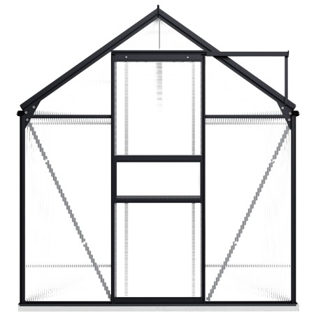 vidaXL Invernadero con marco aluminio gris antracita 4,75 m²	