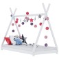 vidaXL Estructura de cama infantil madera maciza pino blanca 70x140 cm vidaXL Estructura de cama infantil madera maciza pino blanca 70x140 cm