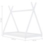 vidaXL Estructura de cama infantil madera maciza pino blanca 70x140 cm vidaXL Estructura de cama infantil madera maciza pino blanca 70x140 cm