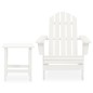 vidaXL Silla con otomana y mesa jardín Adirondack macizo abeto blanco vidaXL Silla con otomana y mesa jardín Adirondack macizo abeto blanco