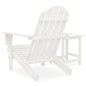 vidaXL Silla con otomana y mesa jardín Adirondack macizo abeto blanco vidaXL Silla con otomana y mesa jardín Adirondack macizo abeto blanco