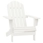 vidaXL Silla con otomana y mesa jardín Adirondack macizo abeto blanco vidaXL Silla con otomana y mesa jardín Adirondack macizo abeto blanco