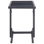 vidaXL Mesa de jardín de vidrio y ratán sintético negro 110x53x72 cm vidaXL Mesa de jardín de vidrio y ratán sintético negro 110x53x72 cm