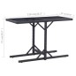 vidaXL Mesa de jardín de vidrio y ratán sintético negro 110x53x72 cm vidaXL Mesa de jardín de vidrio y ratán sintético negro 110x53x72 cm