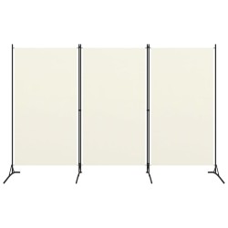 vidaXL Biombo divisor de 3 paneles blanco crema 260x180 cm  