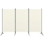 vidaXL Biombo divisor de 3 paneles blanco crema 260x180 cm vidaXL Biombo divisor de 3 paneles blanco crema 260x180 cm