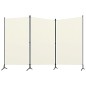 vidaXL Biombo divisor de 3 paneles blanco crema 260x180 cm vidaXL Biombo divisor de 3 paneles blanco crema 260x180 cm
