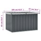 vidaXL Caja de almacenaje para jardín gris 109x67x65 cm vidaXL Caja de almacenaje para jardín gris 109x67x65 cm