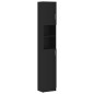 vidaXL Armario de baño madera contrachapada negro 32x25,5x190 cm vidaXL Armario de baño madera contrachapada negro 32x25,5x190 cm