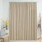 vidaXL Cortina opaca con ganchos beige 290x245 cm vidaXL Cortina opaca con ganchos beige 290x245 cm