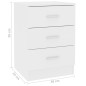 vidaXL Mesitas de noche 2 uds madera contrachapada blanco 38x35x56 cm vidaXL Mesitas de noche 2 uds madera contrachapada blanco 38x35x56 cm
