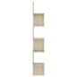 vidaXL Estantería esquina pared madera roble ahumado 20x20x127,5 cm