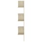 vidaXL Estantería esquina pared madera roble ahumado 20x20x127,5 cm