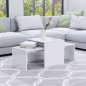vidaXL Mesa de centro madera contrachapada blanco brillo 100x48x40 cm vidaXL Mesa de centro madera contrachapada blanco brillo 100x48x40 cm
