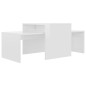 vidaXL Mesa de centro madera contrachapada blanco brillo 100x48x40 cm vidaXL Mesa de centro madera contrachapada blanco brillo 100x48x40 cm