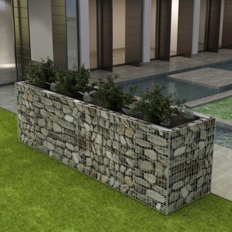vidaXL Arriate de gaviones de acero 360x90x100 cm vidaXL Arriate de gaviones de acero 360x90x100 cm