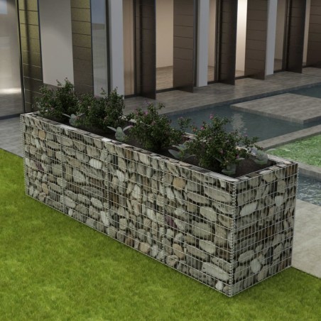 vidaXL Arriate de gaviones de acero 360x90x100 cm