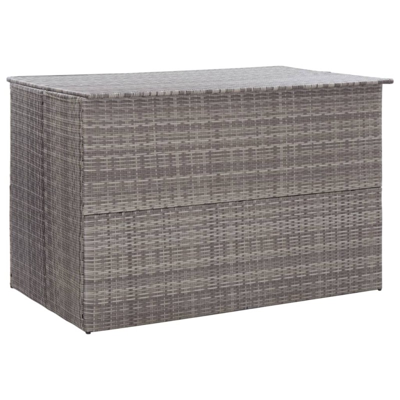vidaXL Caja de almacenaje jardín ratán sintético gris 150x100x100 cm vidaXL Caja de almacenaje jardín ratán sintético gris 150x100x100 cm