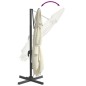 vidaXL Sombrilla colgante con poste de aluminio blanco arena 400x300cm vidaXL Sombrilla colgante con poste de aluminio blanco arena 400x300cm