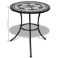 vidaXL Mesa de bistro terraza mosaico negro y blanco 60 cm vidaXL Mesa de bistro terraza mosaico negro y blanco 60 cm