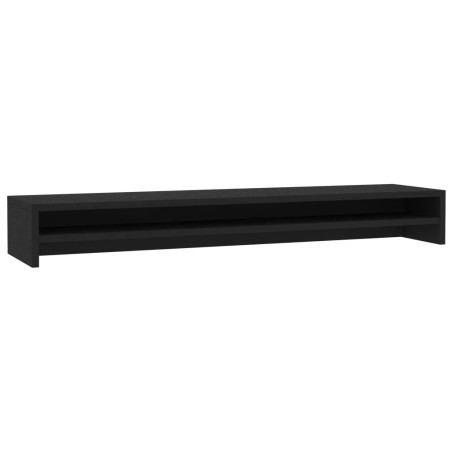 vidaXL Soporte de mesa para pantalla contrachapada negro 100x24x13 cm