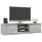 vidaXL Mueble de TV madera contrachapada gris hormigón 140x40x35,5 cm vidaXL Mueble de TV madera contrachapada gris hormigón 140x40x35,5 cm