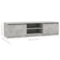 vidaXL Mueble de TV madera contrachapada gris hormigón 140x40x35,5 cm vidaXL Mueble de TV madera contrachapada gris hormigón 140x40x35,5 cm