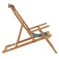 vidaXL Silla de playa plegable de madera maciza de teca gris vidaXL Silla de playa plegable de madera maciza de teca gris