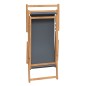 vidaXL Silla de playa plegable de madera maciza de teca gris vidaXL Silla de playa plegable de madera maciza de teca gris