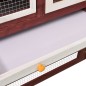 vidaXL Conejera madera maciza de abeto blanco y moca 140x63x120 cm vidaXL Conejera madera maciza de abeto blanco y moca 140x63x120 cm