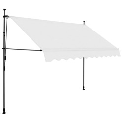 vidaXL Toldo manual retráctil con LED crema 300 cm