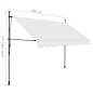 vidaXL Toldo manual retráctil con LED crema 300 cm vidaXL Toldo manual retráctil con LED crema 300 cm